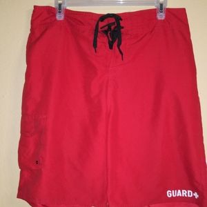 Guard Red Swimming Shorts